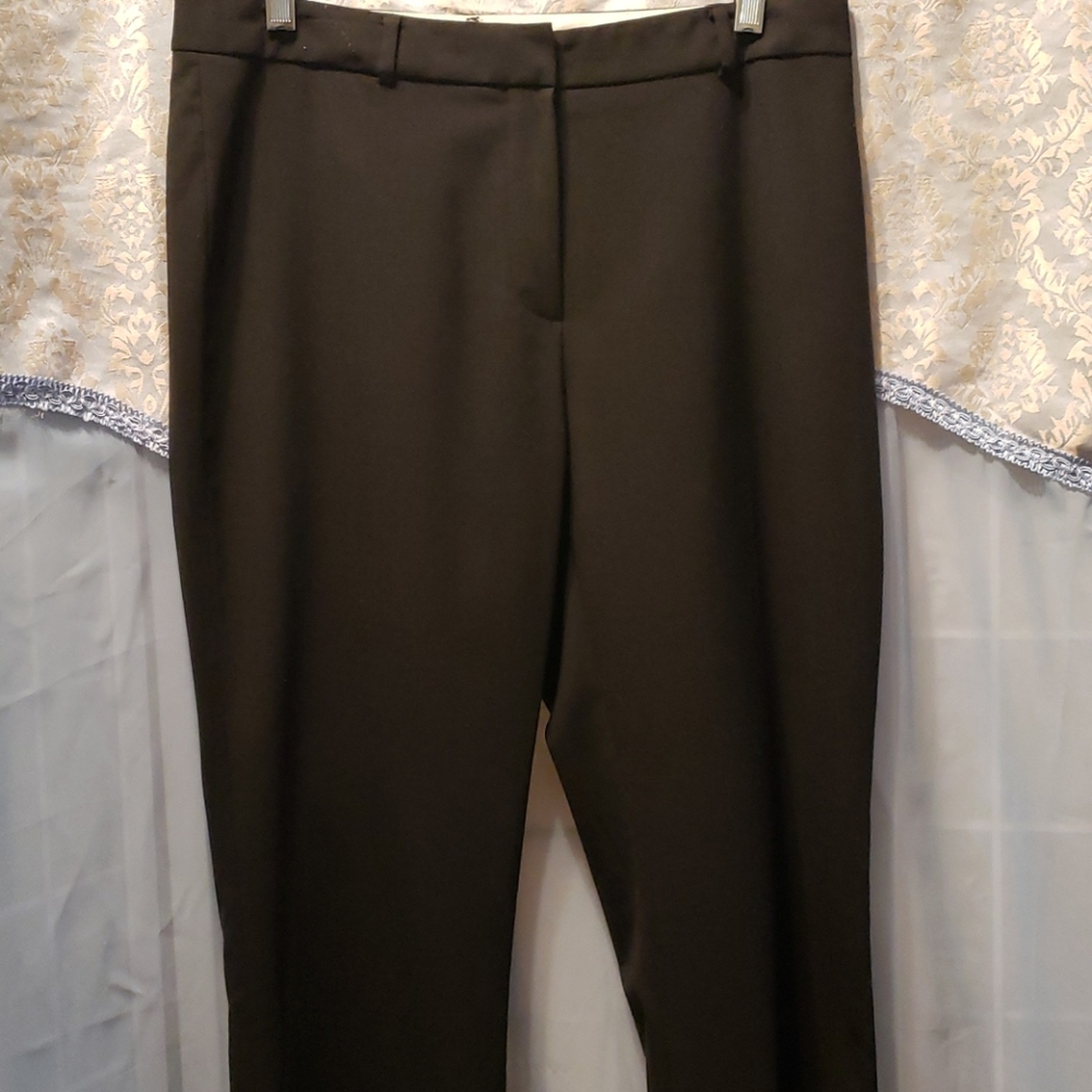 Morning Lady Inc Blk Poly/Wool Dress Pants Sz 10
